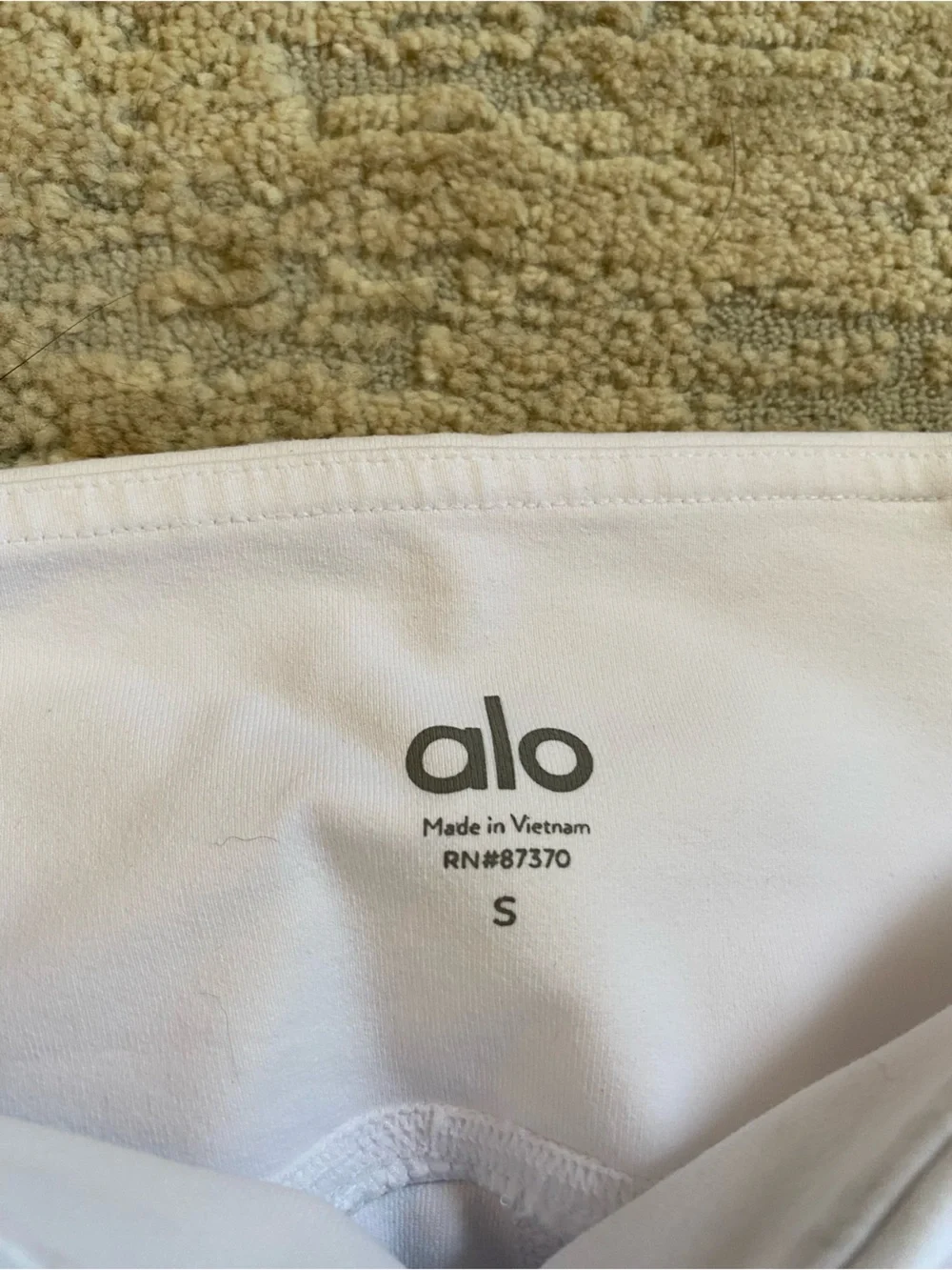 ALO Yoga White Coast Stirrup High-Waist Mesh-Panel Leggings: Small
